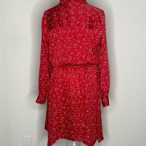 Vince Camuto Womens long sleeves Polka dot Dress size S - Picture 6 of 9